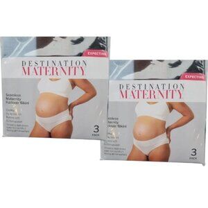 NEW Destination Maternity Womens Fold-over Panty Two (2) 3-Packs Multi-color 6pr